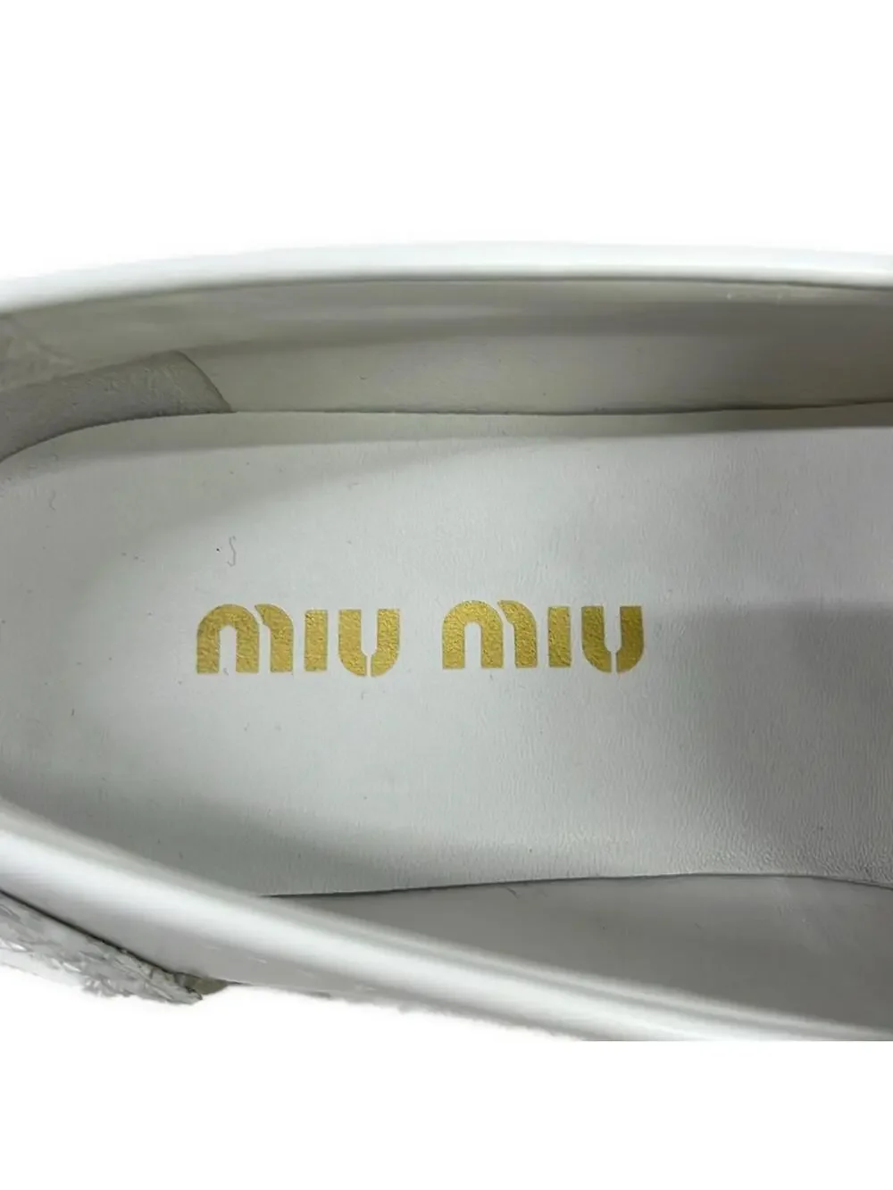 Miumiu Penny Loafer White Leather #277609M69B